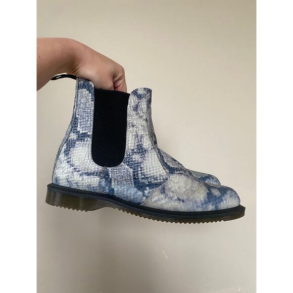 Dr. Martens Flora Faux Snakeskin Chelsea Boots Size 10 - Picture 7 of 8